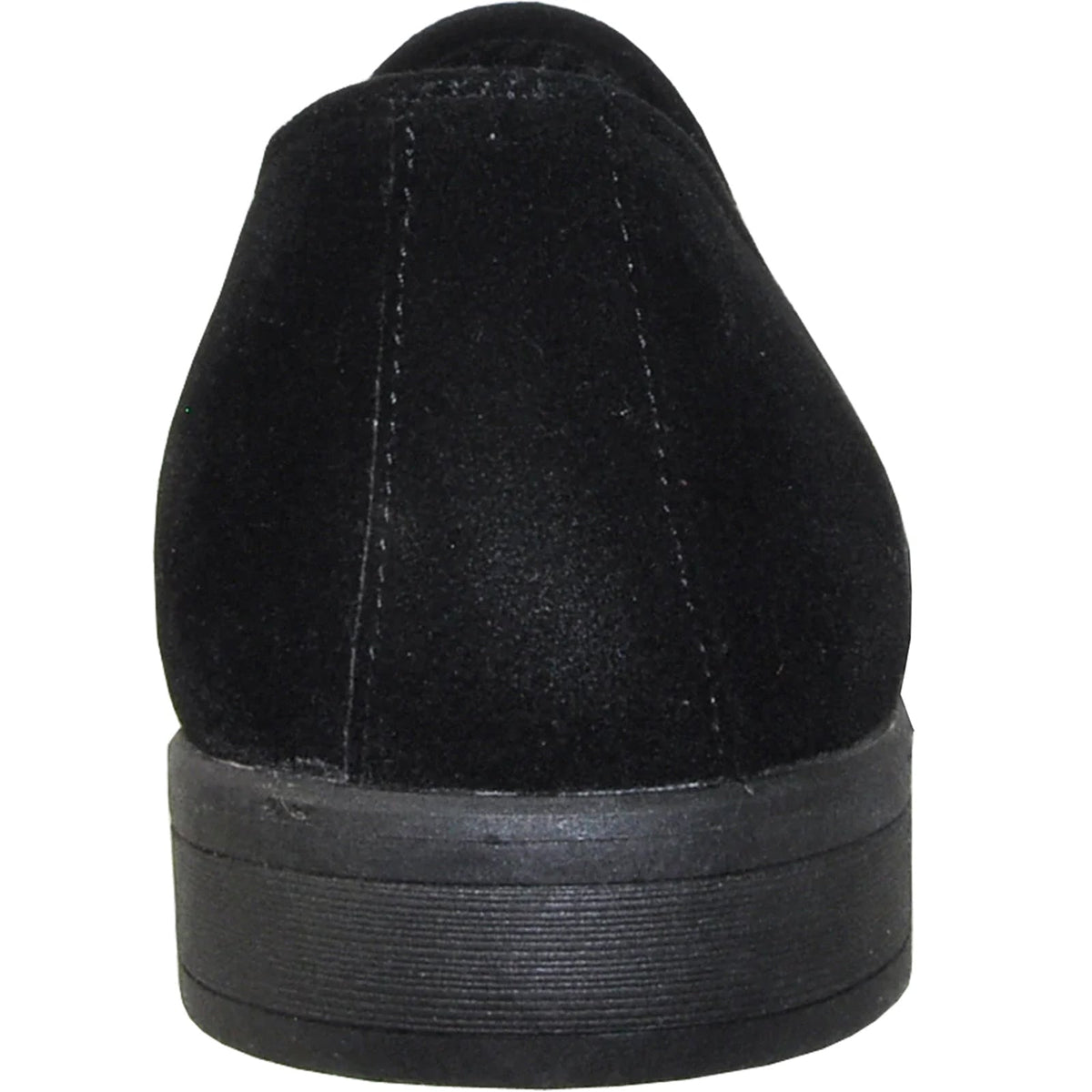 Bravo Mens Vegan Suede Wedding & Prom Slip On Loafer Dress Shoe in Black