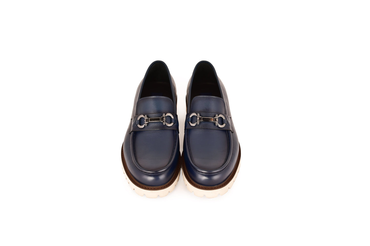 C0001202-7887 loafer with silver buckle-Blue - Image 4