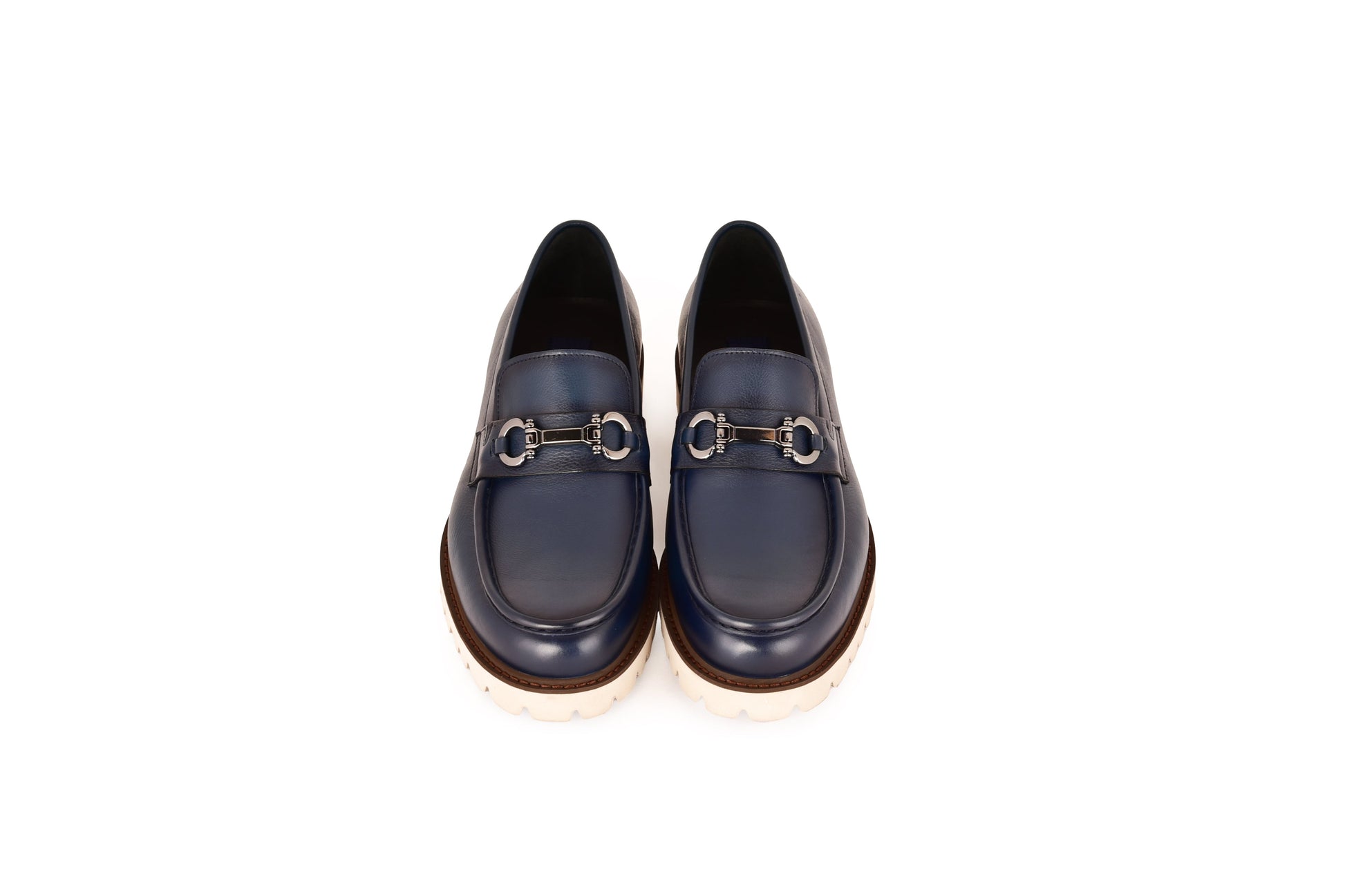 C0001202-7887 loafer with silver buckle-Blue - Image 4