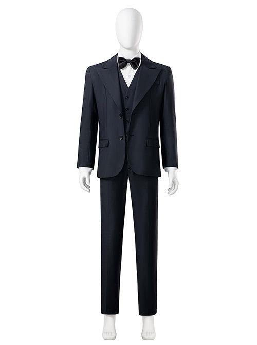 Black Suit Cosplay Costume for Men – Halloween Outfit Without Shoes Modern Fit
