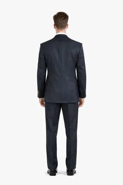 1 Button Men's Black Classic Fit  Suit - Image 3