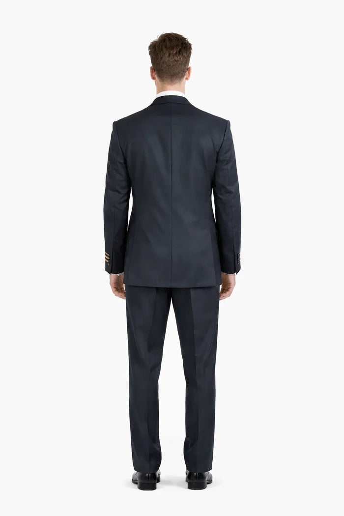 1 Button Men's Black Classic Fit  Suit - Image 3