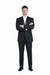 1 Button Men's Black Classic Fit  Suit