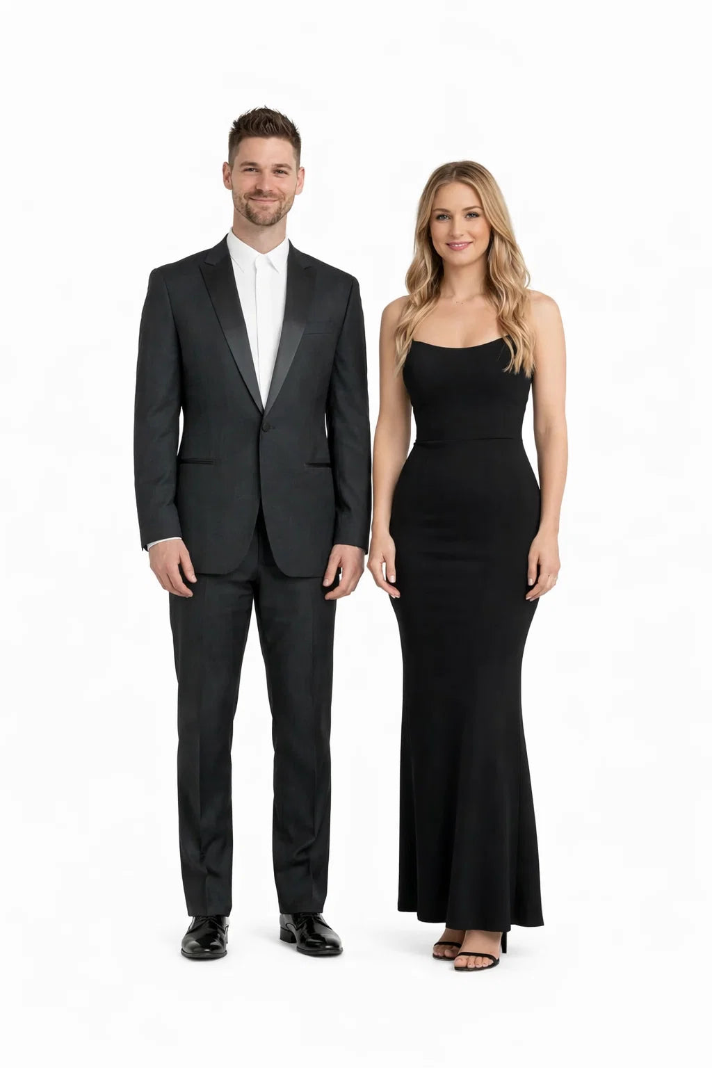 1 Button Men's Black Classic Fit  Suit - Image 7