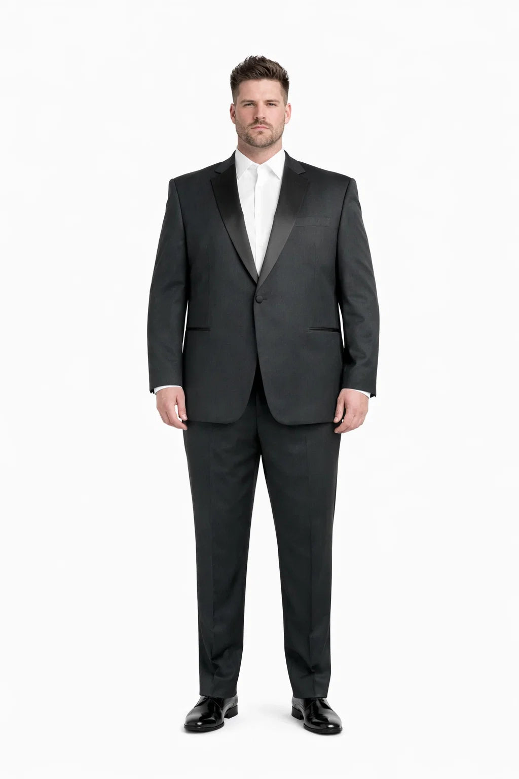 1 Button Men's Black Classic Fit  Suit - Image 8