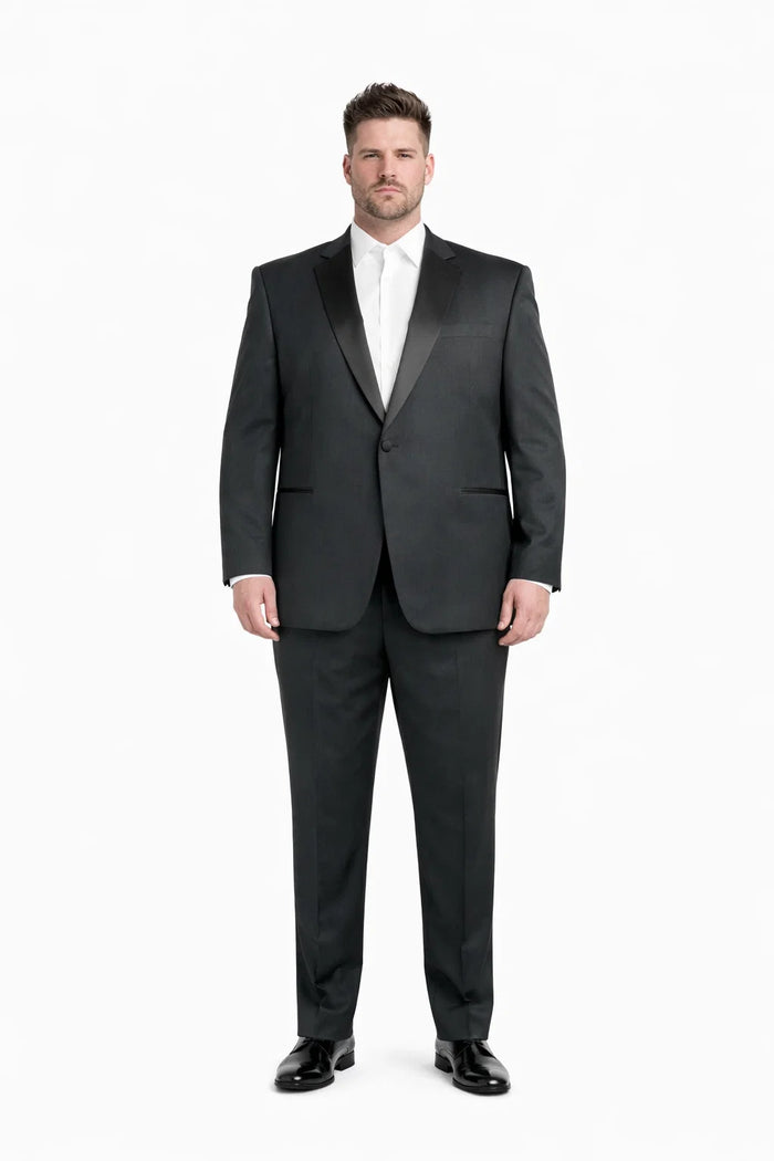 1 Button Men's Black Classic Fit  Suit - Image 8