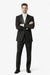 1 Button Peak Jean Tuxedo - Black Peak Lapel Tuxedo Suit - Wide Lapel Tuxedo