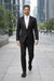 1 Button Peak Jean Tuxedo - Black Peak Lapel Tuxedo Suit - Wide Lapel Tuxedo
