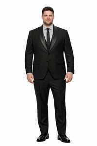 1 Button Slim Fitted Shawl Tuxedo Black - Image 8