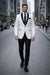 1 Button Slim Fitted Shawl Tuxedo White