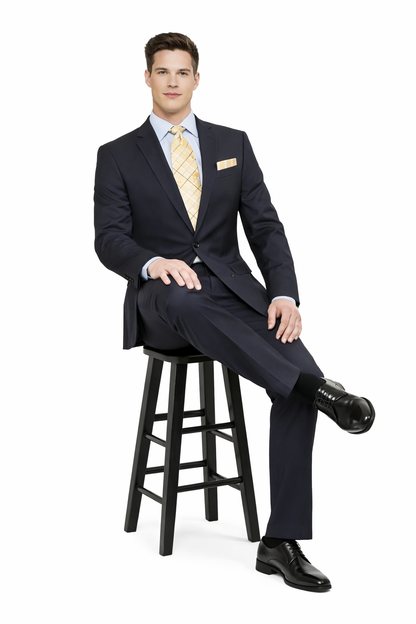 1 Button Tapered Cut Vented Wool Blend Flat Front Suit Online Discount Fashion Sale - Image 4