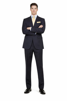 1 Button Tapered Cut Vented Wool Blend Flat Front Suit Online Discount Fashion Sale - Image 5