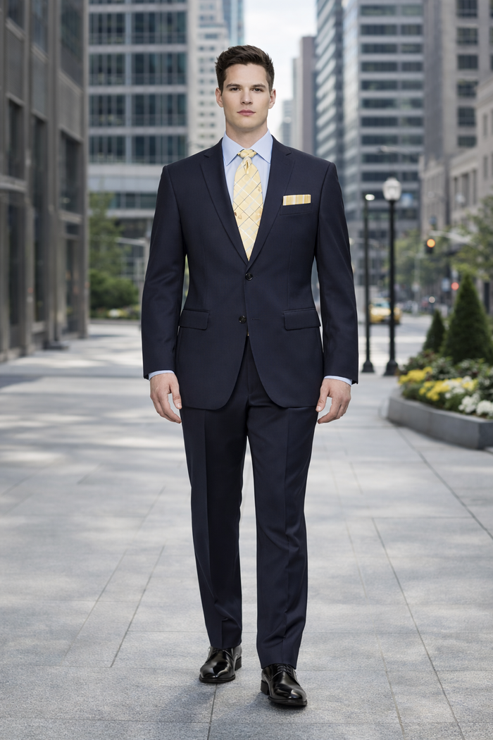 1 Button Tapered Cut Vented Wool Blend Flat Front Suit Online Discount Fashion Sale - Image 6