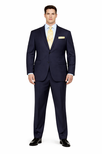 1 Button Tapered Cut Vented Wool Blend Flat Front Suit Online Discount Fashion Sale - Image 8