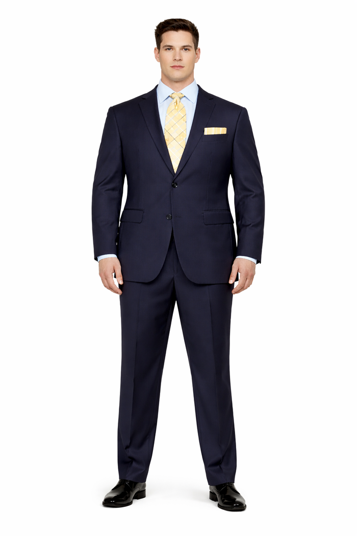 1 Button Tapered Cut Vented Wool Blend Flat Front Suit Online Discount Fashion Sale - Image 8