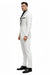 1 Button White Shawl Lapel Black Shirt Tuxedo