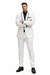 1 Button White Shawl Lapel Black Shirt Tuxedo