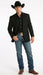 Men’s Black Western Blazer Jacket, Classic Cowboy Style Sport Coat for Casual Formal Wear with Jeans