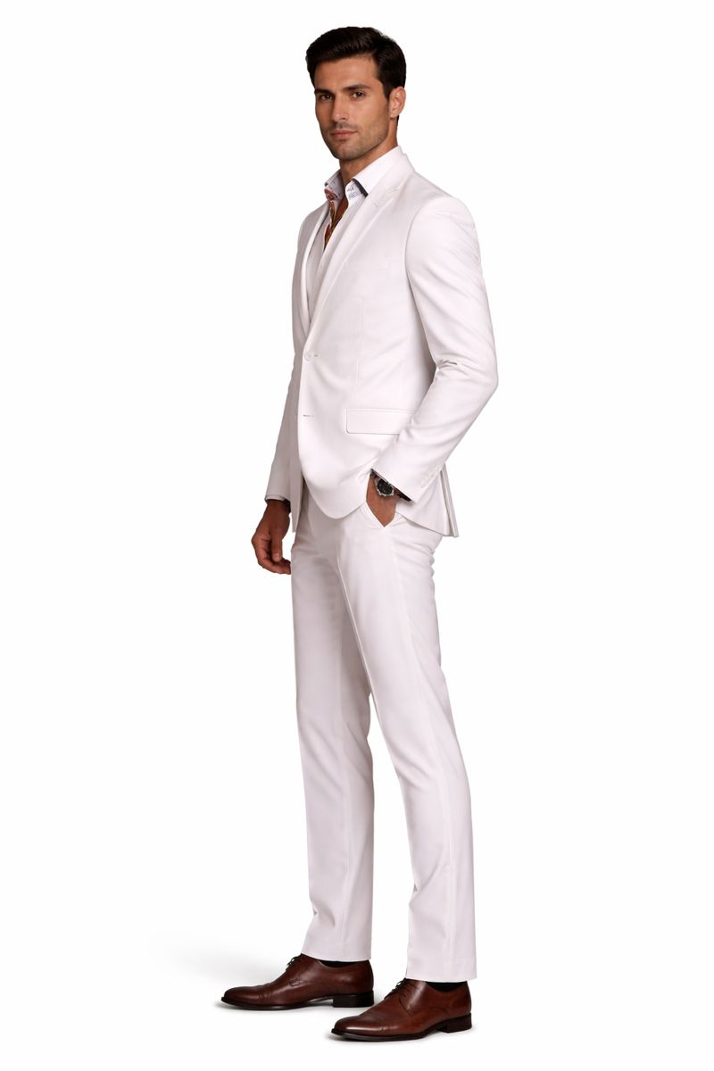 100% Irish Linen Suits - Mens Vested Three Pieces Summer Suit - Mens Linen Suit - Image 3