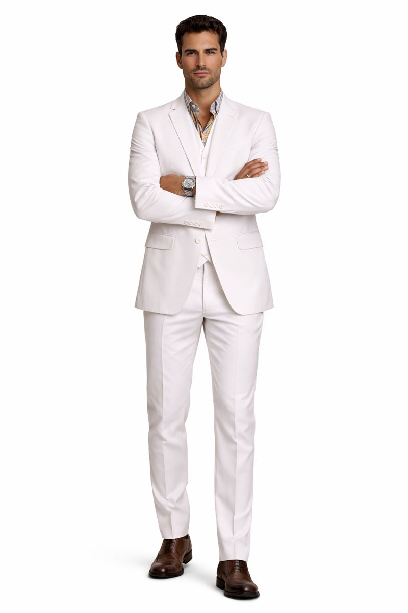 100% Irish Linen Suits - Mens Vested Three Pieces Summer Suit - Mens Linen Suit - Image 5