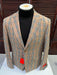 Classic Beige Checkered Blazer – Tan Plaid Sport Coat - Camel Windowpane Pattern
