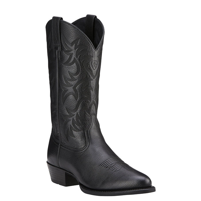 Black Cowboy Boot Heritage R Toe