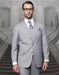 Mens 2 Button Classic Fit Pleated Pant Suit in Big & Tall Sizes in Grey