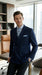 Mens Navy Blue Double Breasted Blazer – Classic Formal Suit Jacket for Business, Wedding, Office and Professional Wear