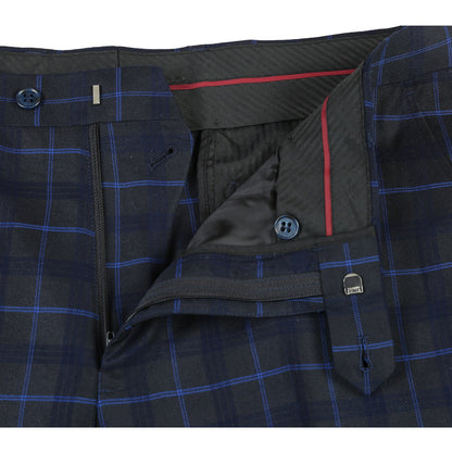 293-27 Men's Classic Fit Checked Suits - Image 10