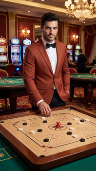 Men’s Brick Copper Rust Color  Blazer – Slim Fit Formal and Party Wear Jacket in Burnt Orange Sport Coat