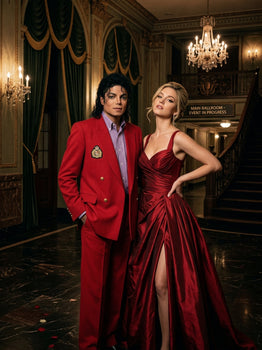 Men’s Red Suit Michael Jackson Award Ceremony Inspired Jacket – Classic Double Breasted Formal Suit , Stylish Party Dinner Jacket, Vintage Stage Wear
