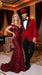 Men’s Red Velvet Fabric Rhinestone  Blazer with Matching Red and Black Hat – Christmas New Year Holiday Party Jacket Set