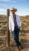 Men’s White Western Blazer with Black Trim – Classic Cowboy Style