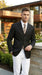 Men’s Black Three Button Blazer – Classic Formal Suit Jacket for Business, Office, Sport Coat