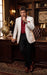Tony Montana’s White Blazer Red Shirt Black Pants – Men’s White Blazer Outfit with Red Shirt and Black Trousers for Party, Wedding and Vintage Style Wear
