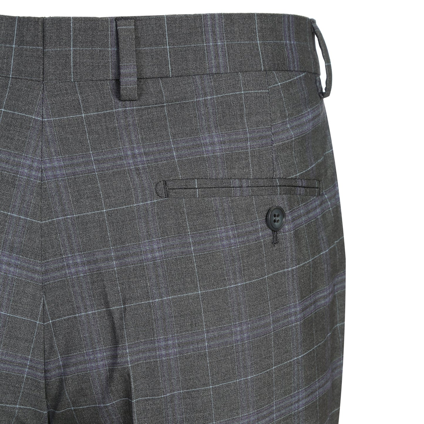 293-25 Men's Classic Fit Checked Suits - Image 10