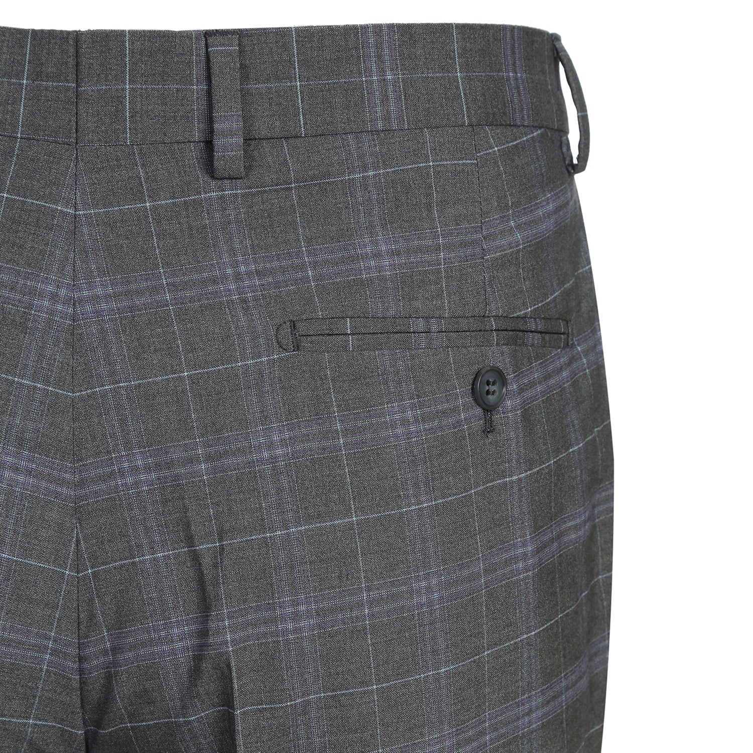 293-25 Men's Classic Fit Checked Suits - Image 10