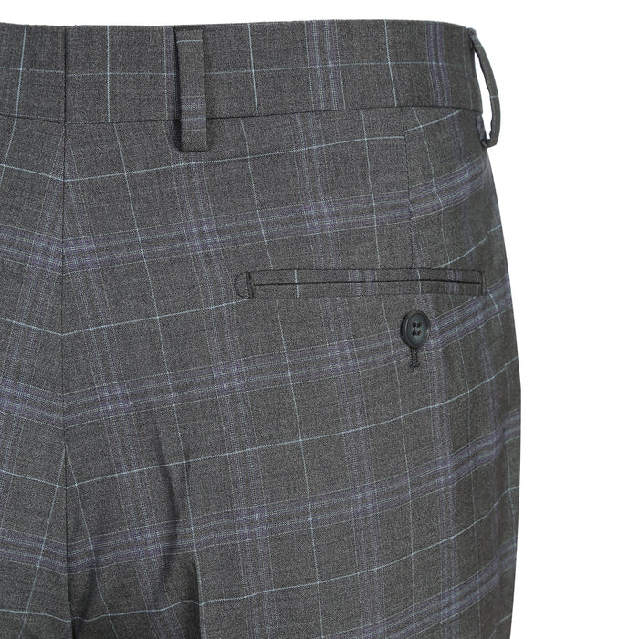 293-25 Men's Classic Fit Checked Suits - Image 10