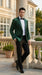 Men’s Green and Gold Plaid Christmas Holiday Blazer – Classic Check Party Jacket for New Year, Wedding and Festive New Year event