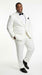 Mens White Wedding Tuxedo Suit – Formal Groom Suit Set Classic Dinner Jacket + White Tuxedo Shirt + Black Bow Tie