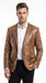 Men’s Brown Snakeskin Pattern Blazer – Stylish Exotic Print Formal Blazer Jacket for Party, Exotic Crocodile Alligator Print