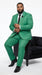 Men’s Emerald Green Tuxedo Suit – Emerald Green Formal Tuxedo with Shawl Lapel Jacket Trousers for Prom, Wedding in Augusta Green