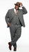Men’s Grey Vintage Gangster Suit – Bonnie and Clyde Inspired 3 Piece Classic 1920s Formal Outfit