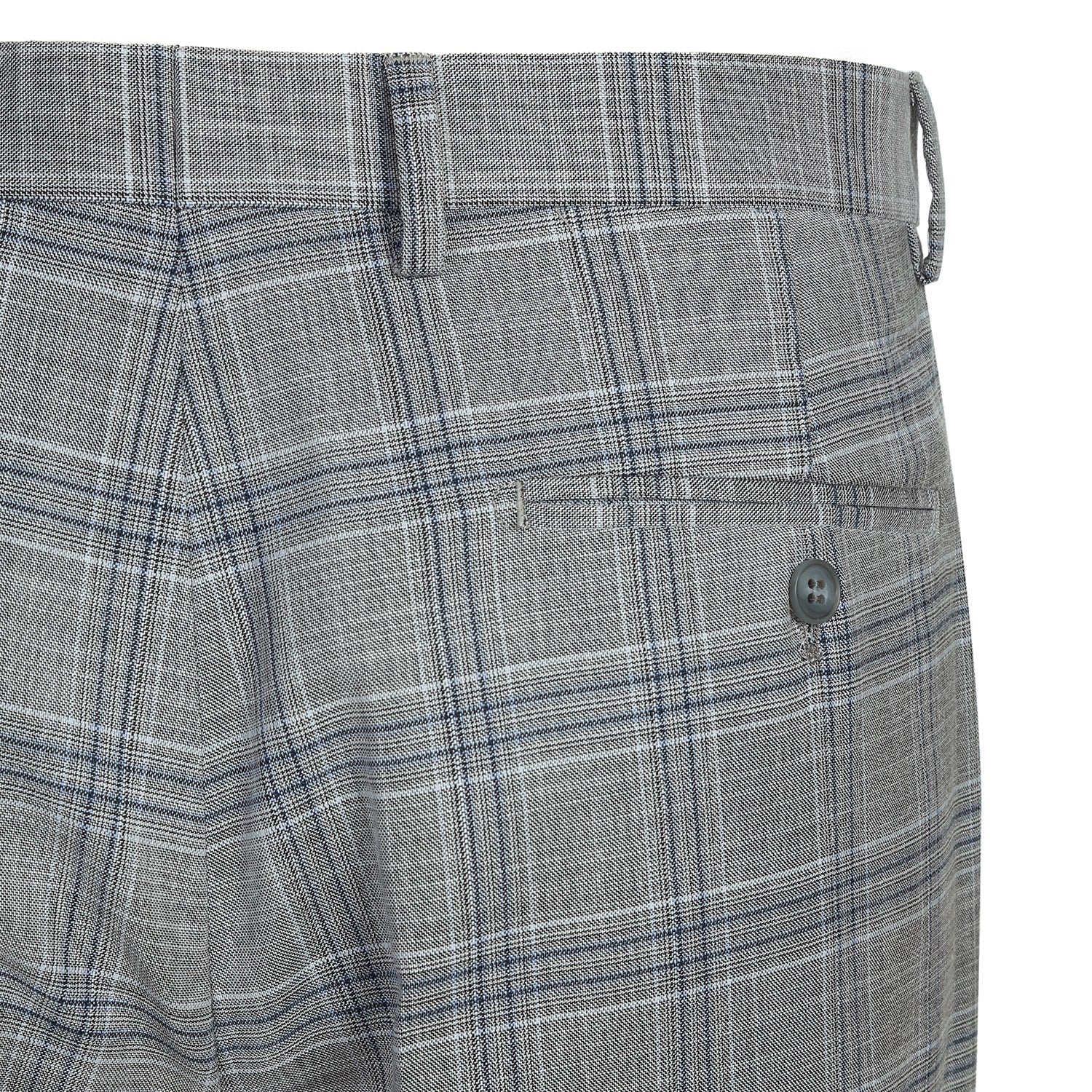 293-23 Men's Classic Fit Checked Suits - Image 10