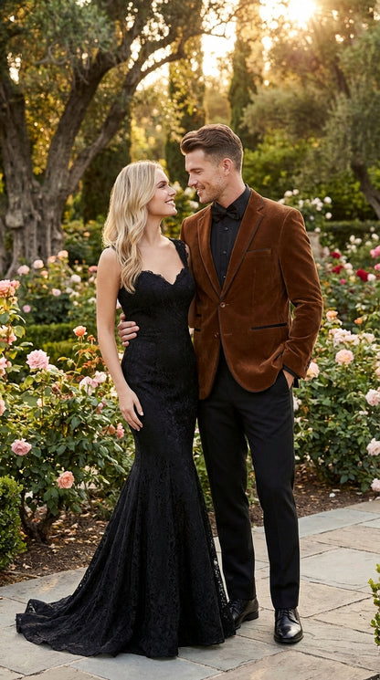 Brown Tuxedo Velvet Blazer for Men | Classic Formal Party and Evening Wear Dinner Jacket - Image 10
