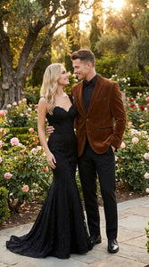 Brown Tuxedo Velvet Blazer for Men | Classic Formal Party and Evening Wear Dinner Jacket - Image 10