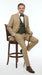 Men’s Khaki 3 Piece Suit with Patterned Vest, Great Gatsby Inspired Formal Suit for Weddings, Mardi Gra in Tan Camel Color