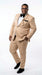 Men’s Champagne Gold Paisley Prom Tuxedo, Formal Dinner Suit for Prom, Weddings, Parties in Tan Color