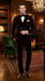 Men’s Dark Brown Velvet Blazer and Pants 2 Piece Suit, Double Breasted Formal Dinner Suit for Weddings, Prom