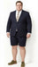 Men’s Dark Navy Blue Pinstripe or Black Pinstripe  Summer Business Suit with Shorts Pants Set – Sport Coat Style Formal and Casual Outfit